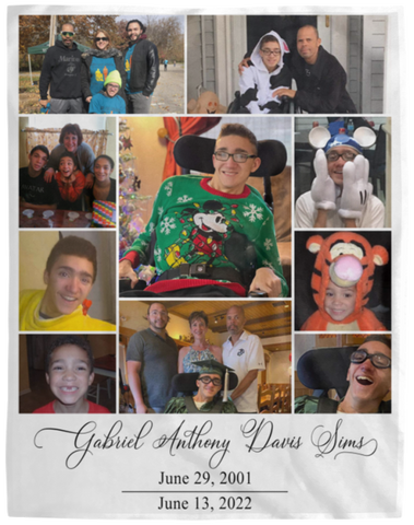 Family Cozy Plush Fleece Blanket - 60x80 -- Gabriel Anthony Davis Sims