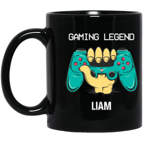 Gamer Mug --   LIAM -- 3 -- 11oz Black -- CC