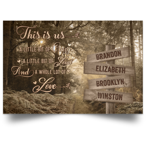 Street sign -- Brandon Elizabeth Brooklyn Winston  -- 12x18 -- CC