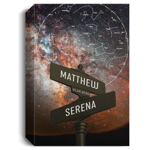 Star map -- 01.24.2020 Matthew -- Canvas 12x18 -- CC