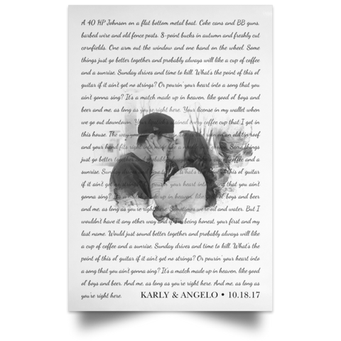 CC Poster 12x18 - Karly & Angelo - Better Together