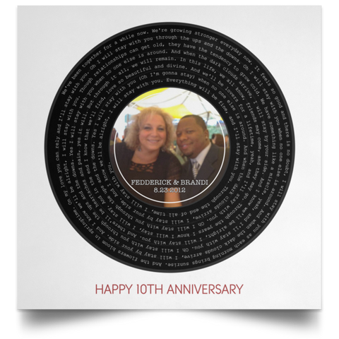 Song Record -- Poster  16''x16'' -- FEDDERICK & BRANDI