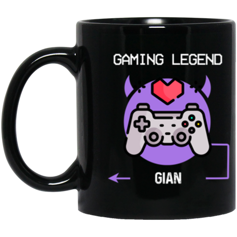 Gamer Mug -- GIAN -- 2 -- 11 oz Black Mug -- CC