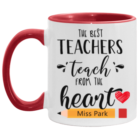 Teacher Mug -- Miss Park -- Red Accent -- CC