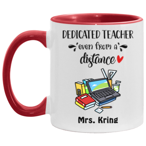 Teacher Mug -- Red Accent -- Mrs. Kring -- CC