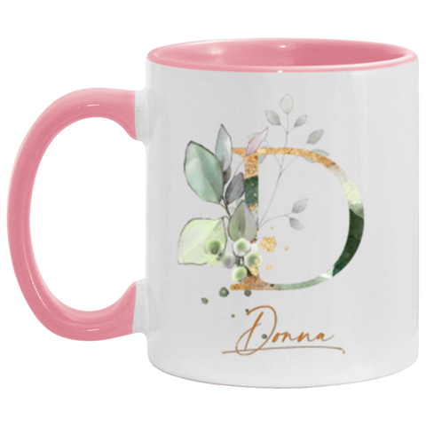 CC 11 oz. Accent Mug Pink - Donna D Botanical