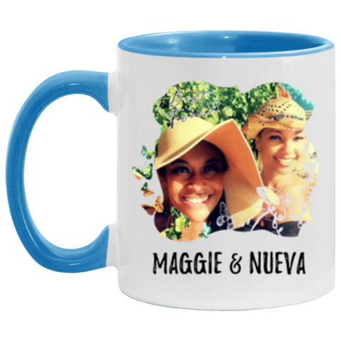 Couple Mug -- Maggie & Nueva -- Blue Accent -- CC