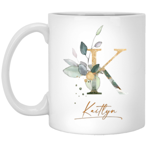 Botanica and Gold Herbs -- 11 oz. White Mug -- Kaitlyn