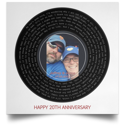 Song Record -- Poster 24''x 24'' -- Jeffrey & Jamie