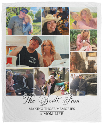 Family Cozy Plush Fleece Blanket - 50x60 -- THE SCOTT FAM