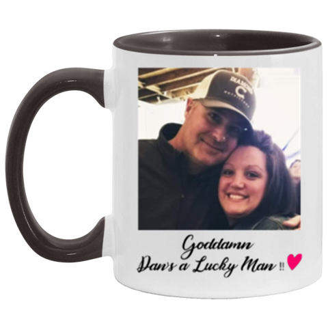 Name photo mug -- Black accent --  Goddamn -- CC