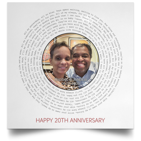 Song Record -- Poster 16''x16'' -- Yaphet & Regina  08.03.2002