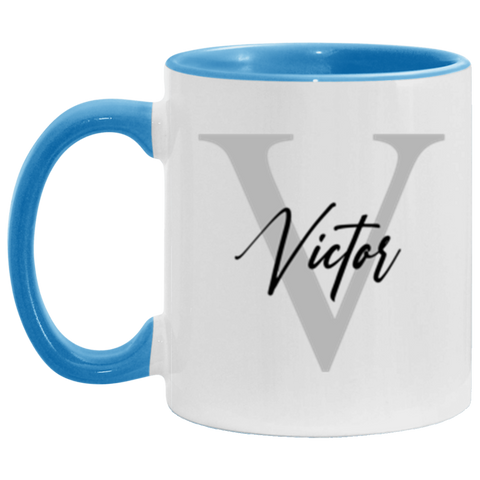 Name mug -- Victor -- Blue accent -- CC
