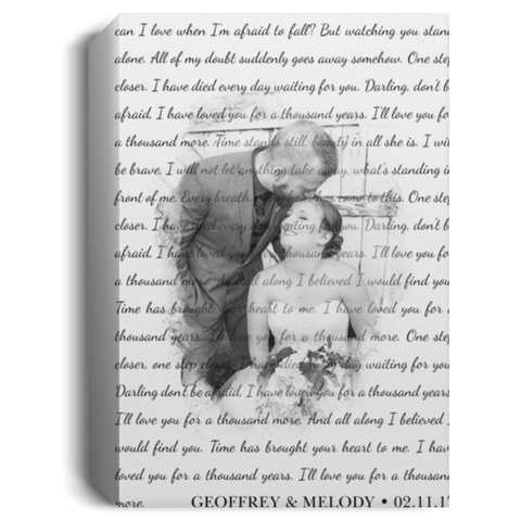 CC Canvas 12x18 - A Thousand Years - Geoffrey & Melody