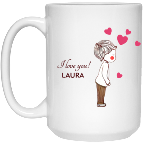 Couples Anniversary Mug -- 15 oz. White --  Laura