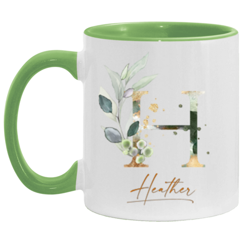 CC 11oz. Accent Mug Green - Heather H Botanica