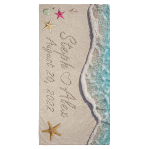 Beach Towel -- Steph and Alex August 20, 2022 -- 35x70 -- CC