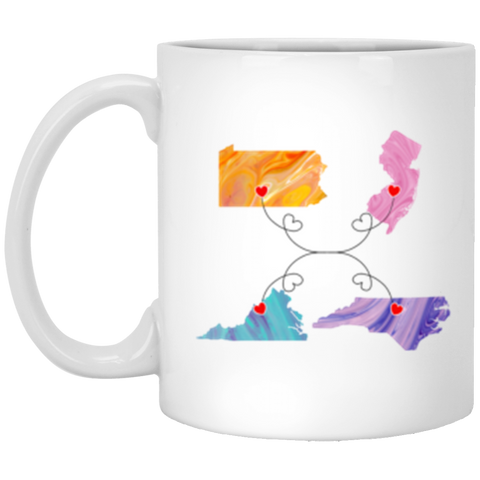 Distances Mug -- 11 oz. White -- Beaver College friends last a lifetime.