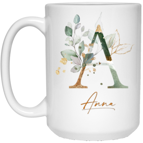 Name Mug(Botanica and Gold Herbs) -- 15oz -- Anna -- customcat