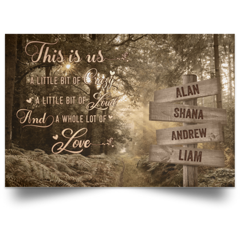 Street Sign Poster -- Unframed 12''x18'' -- Alan & Shana