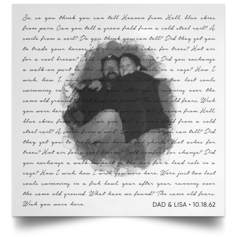 CC Poster 16x16 - Dad & Lisa - 10.18.62