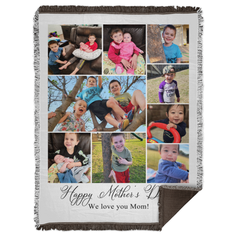 Family Woven Blanket - 60x80 -- Happy Mother's Day 22.04