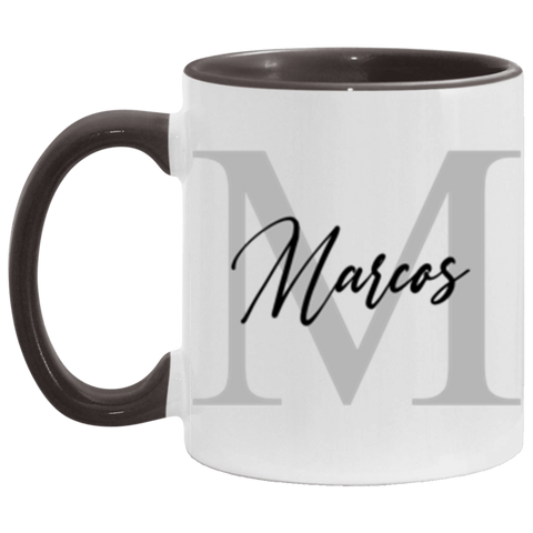 Name mug -- Marcos -- Black accent -- CC