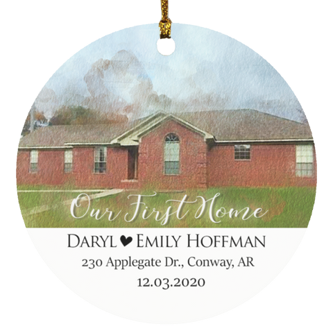 Christmas Ornaments(Custom Your Image) -- circle--Daryl and Emily -- CC