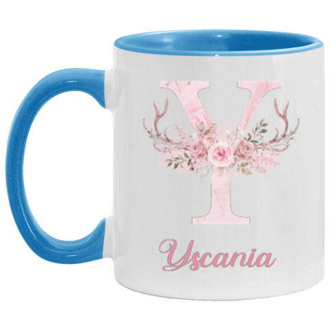 Name Mug -- Yscania  -- Blue accent -- CC