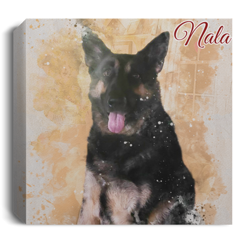 CC Square Canvas 1.5in - Dog Watercolor - Nala