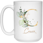 Botanica and Gold Herbs -- 15 oz. White Mug -- Carrie