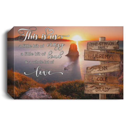 Street sign -- The Stinson Family -- Canvas 12x18 -- CC