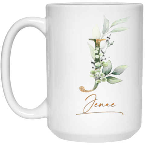 Name mug -- Jenae -- 15oz -- Botanica and Gold Herbs -- CC