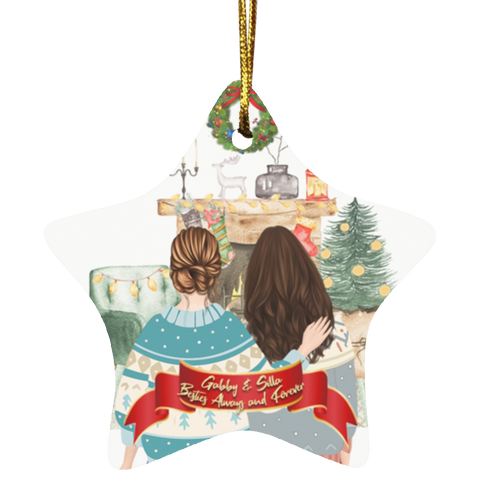 Christmas Ornaments (Best Friend Christmas) -- Star-- Gabby & Silla -- customcat