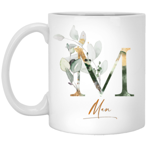 Name mug -- Man -- Botanica and Gold Herbs -- 11oz -- CC