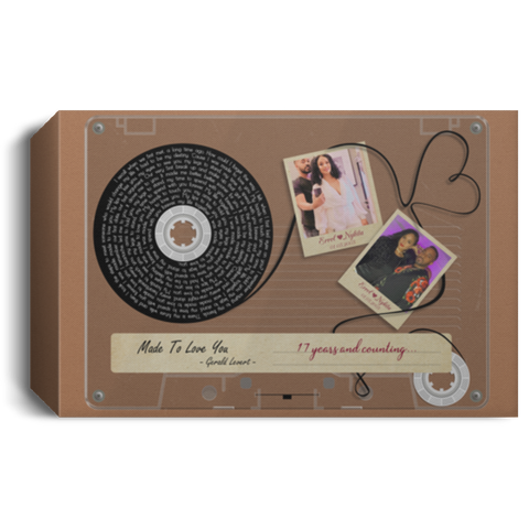 Cassettes-Tape Prints -- Canvas 1.5in 12"X18" -- Errol & Nykita