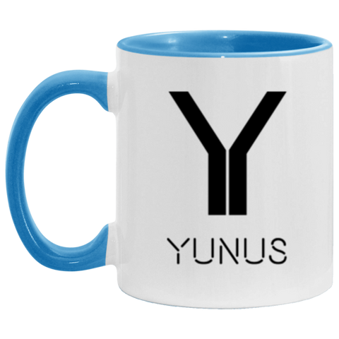 Name mug -- YUNUS -- style 5 -- Blue accent -- CC
