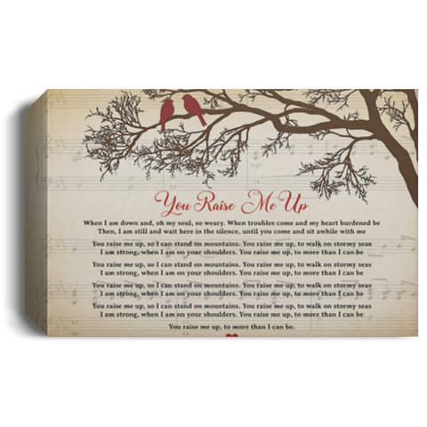 You raise me up Lyrics -- Canvas 18x12 -- CC