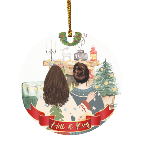 Christmas Ornaments(Best Friend Christmas) --Heart --Hill and Kay