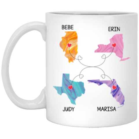 Distance Mug -- Bebe Marisa Erin Judy -- 11oz -- CC