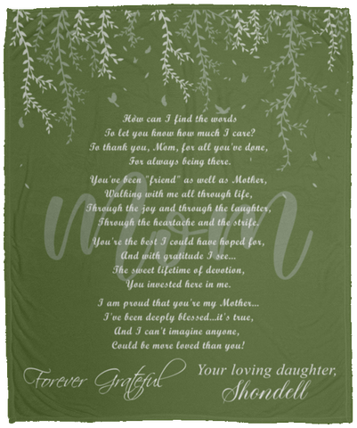 Poem Family Cozy Plush Fleece Blanket - 50x60 -- Shondell