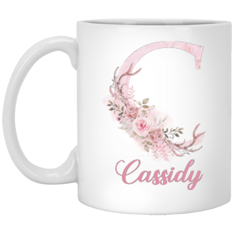 Deer Flower Name Mug -- Cassidy -- 11oz -- CC