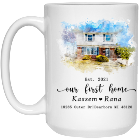 New Home Mug -- 15 oz. White -- Kassem & Rana