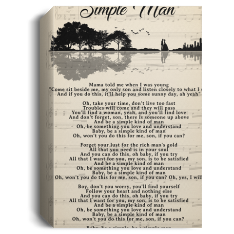 Simple Man -- Canvas  12"X18" -- CC