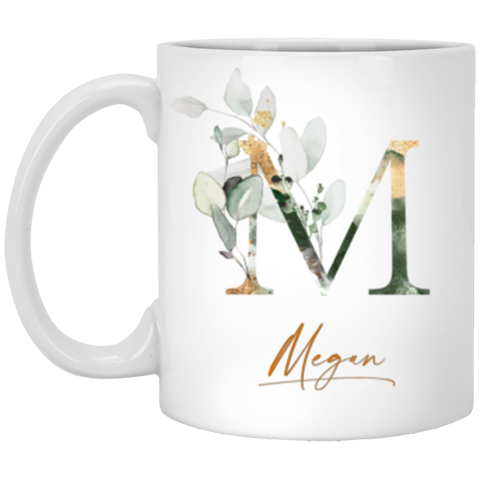 Botanica and Gold Herbs -- 11 oz. White Mug  -- Megan