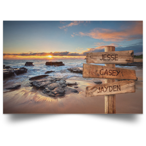 Cross-Roads Ocean-- Poster 12''x18'' -- Jesse & Casey