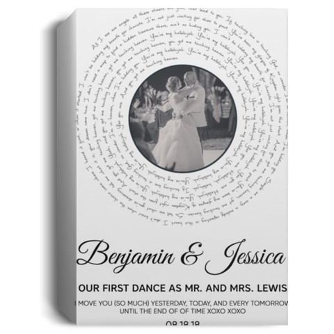 Vinyl -- Benjamin and Jessica -- Canvas 12x18 -- CC