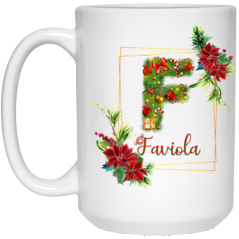 Name Mug(X-mas) -- 15oz -- Faviola -- customcat