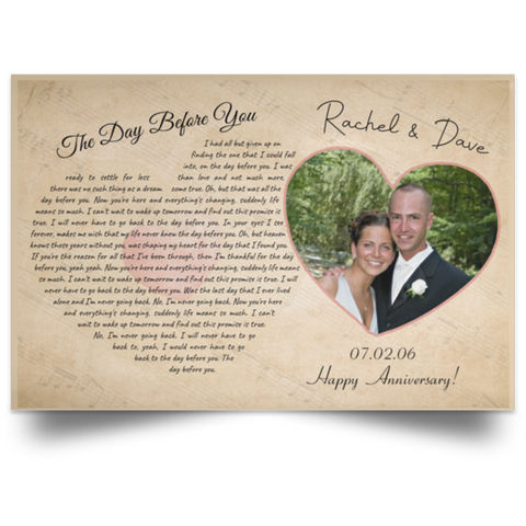 CC Poster 18x12 - Dave & Rachel - Day Before You