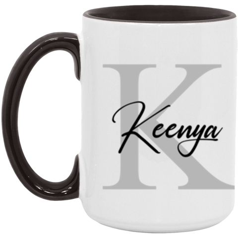 Name Mug -- Keenya -- 15oz Black accent -- CC